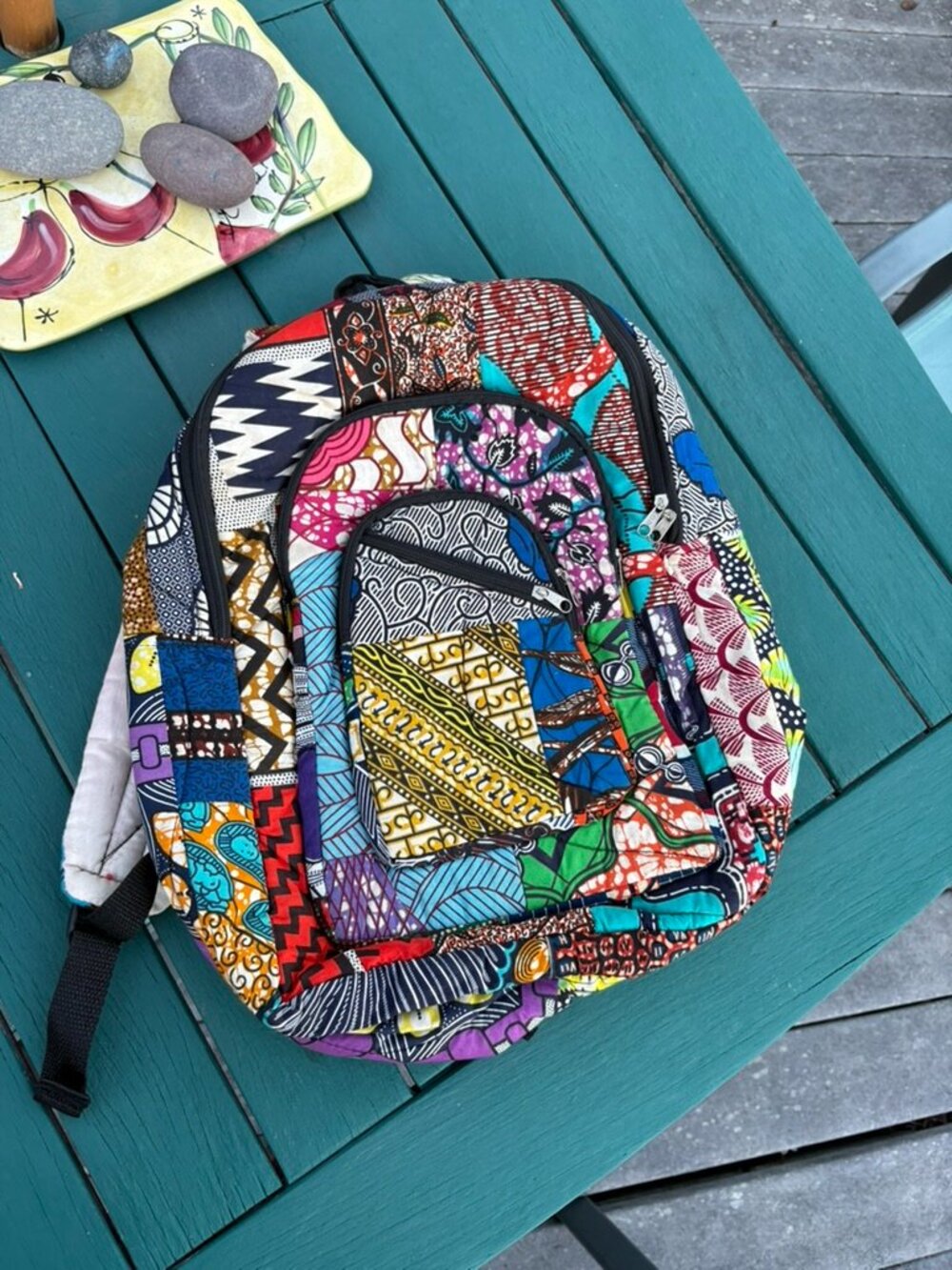 African Patchwork Fabric Backpack